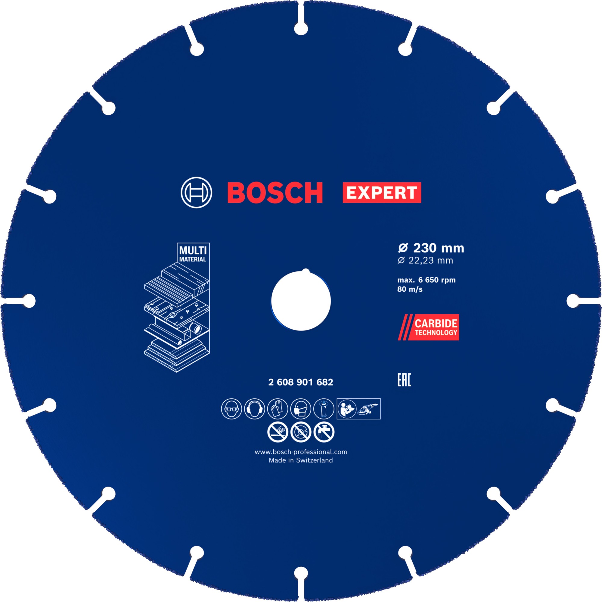 Disco de corte EXPERT Carbide Multi Wheel de 230 mm, 22,23 mm
