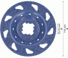 Cabeza de desbaste de carbide EXPERT Multi Material media, plana, X-LOCK, 115 mm, 22,23 mm