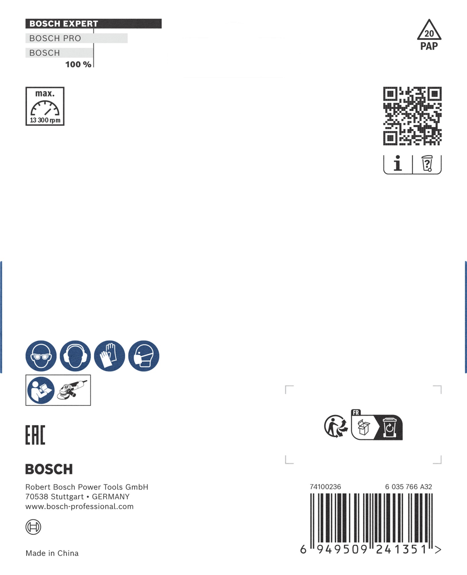 Cabeza de desbaste de carbide EXPERT Multi Material media, plana, X-LOCK, 115 mm, 22,23 mm