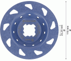 Cabeza de desbaste de carbide EXPERT Multi Material fina, plana, X-LOCK, 115 mm, 22,23 mm