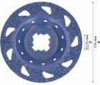 Cabeza de desbaste de carbide EXPERT Multi Material media, inclinada, X-LOCK, 115 mm, 22,23 mm