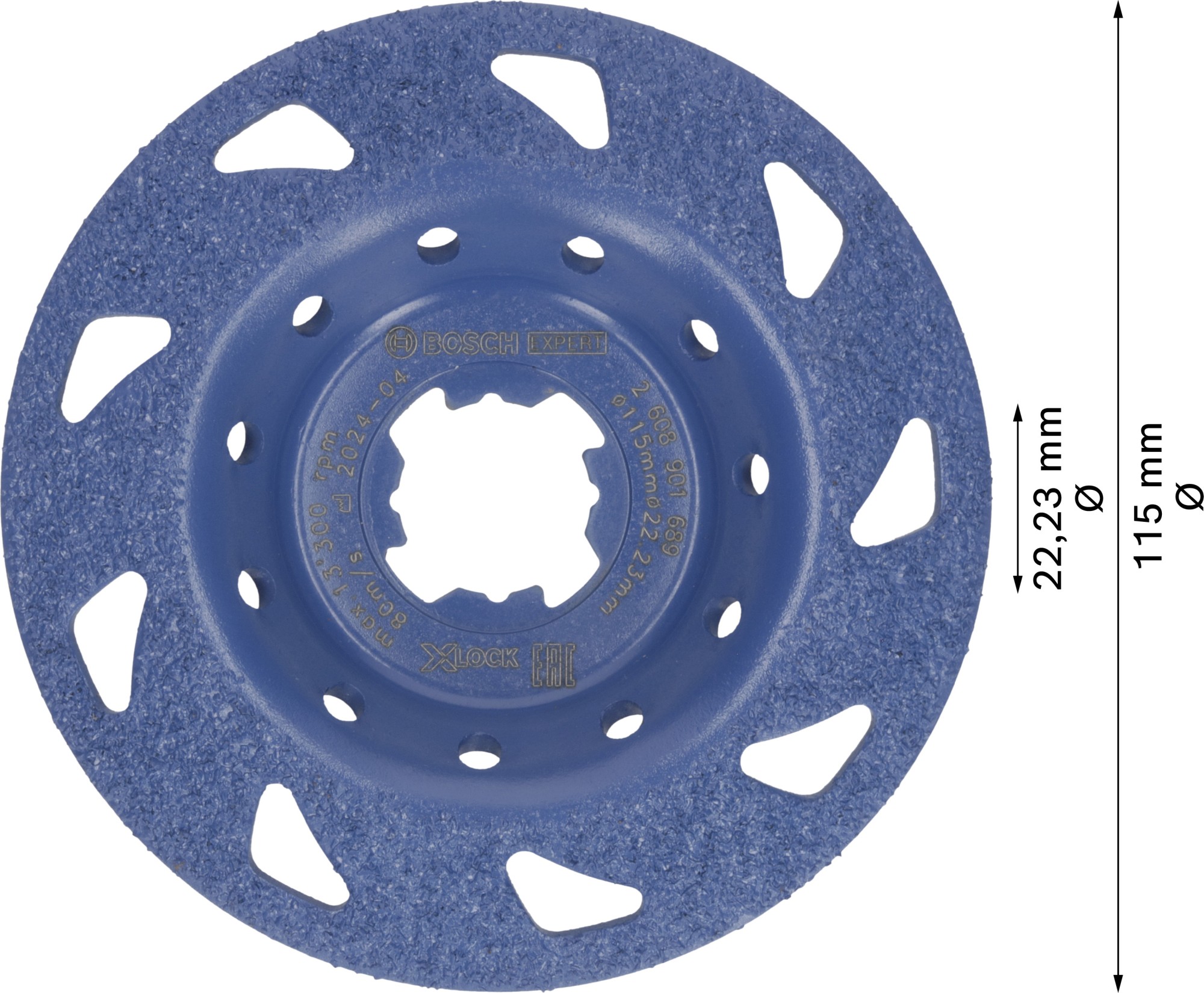 Cabeza de desbaste de carbide EXPERT Multi Material fina, inclinada, X-LOCK, 115 mm, 22,23 mm