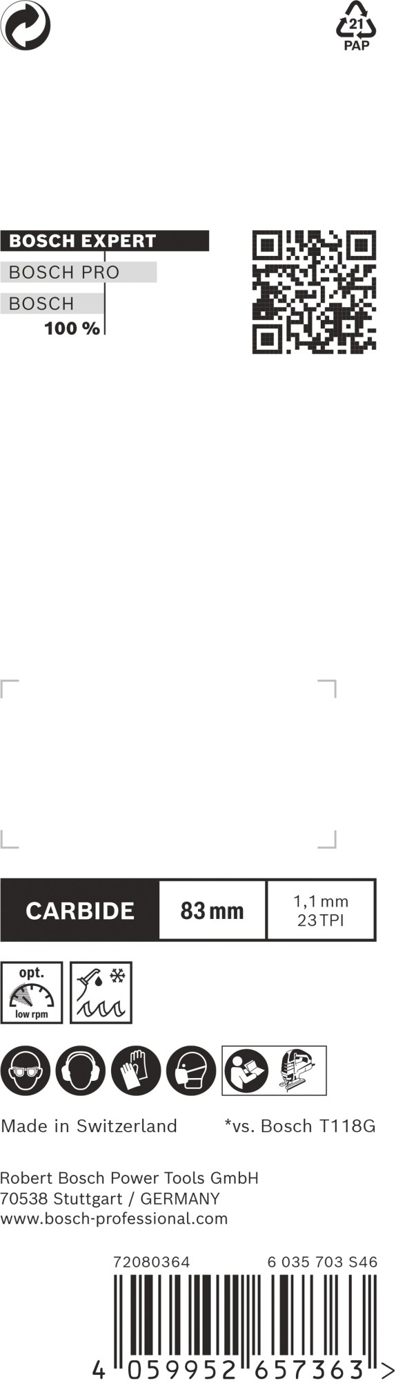 Hoja de sierra de calar EXPERT Tough Metal thin T118AHM, 2 uds.