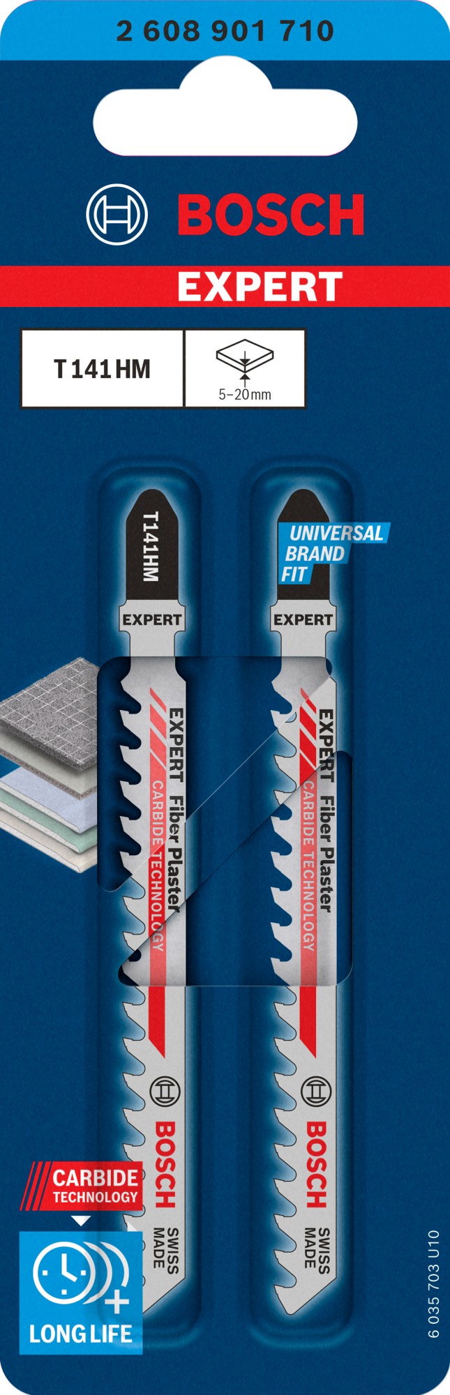 Hoja de sierra de calar EXPERT Fiber Plaster T141HM, 2 uds.