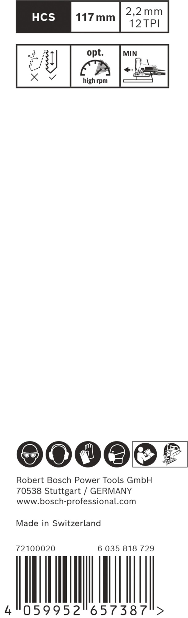 Hoja de sierra de calar EXPERT Wood 2-side clean T308B, 2 uds.