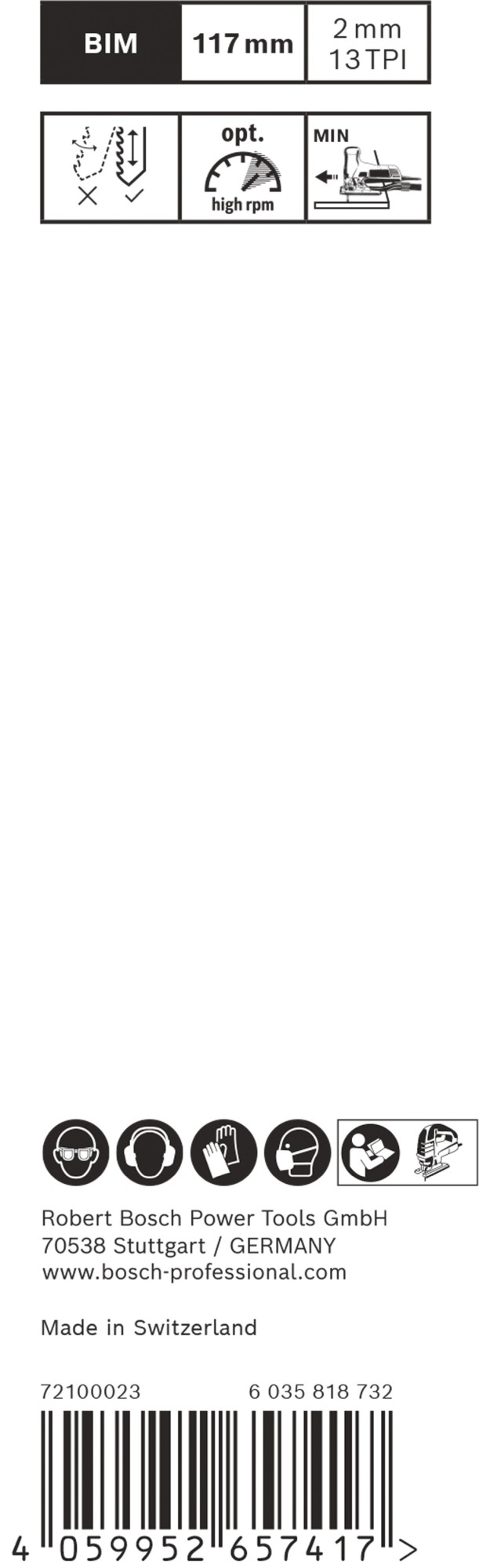 Hoja de sierra de calar EXPERT Hardwood 2-side clean T308BFP, 2 uds.