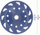 Cabeza de desbaste de carbide EXPERT Multi Material gruesa, inclinada, 180 mm, 22,23 mm