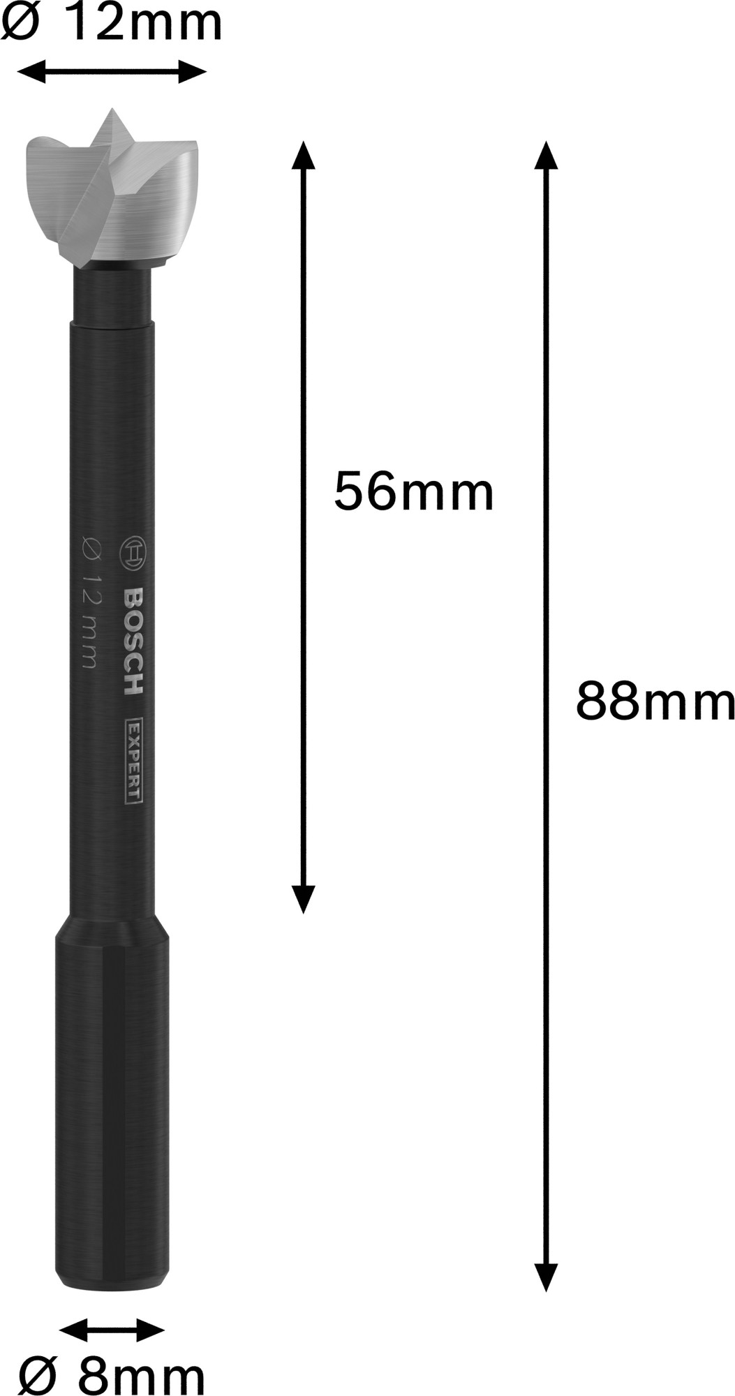 Broca Forstner EXPERT Wood, 12 mm