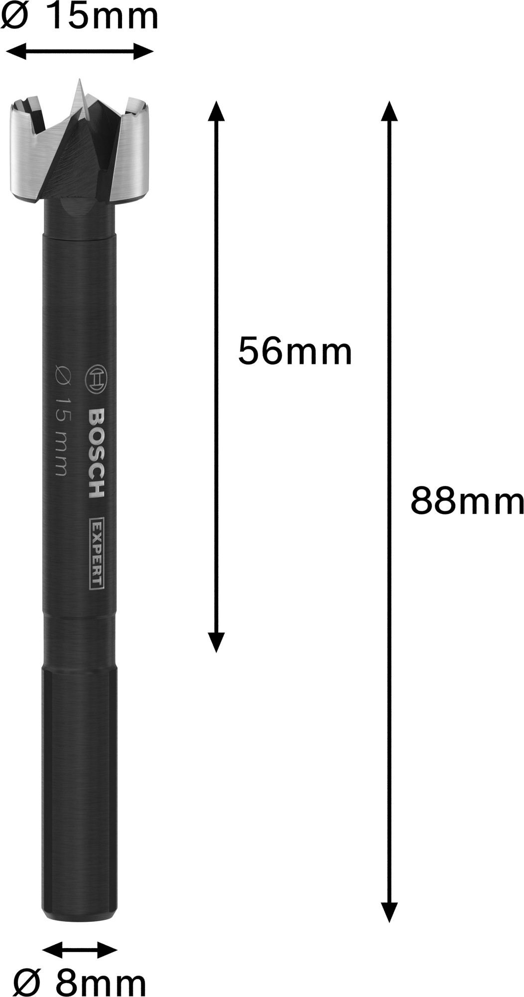 Broca Forstner EXPERT Wood, 15 mm