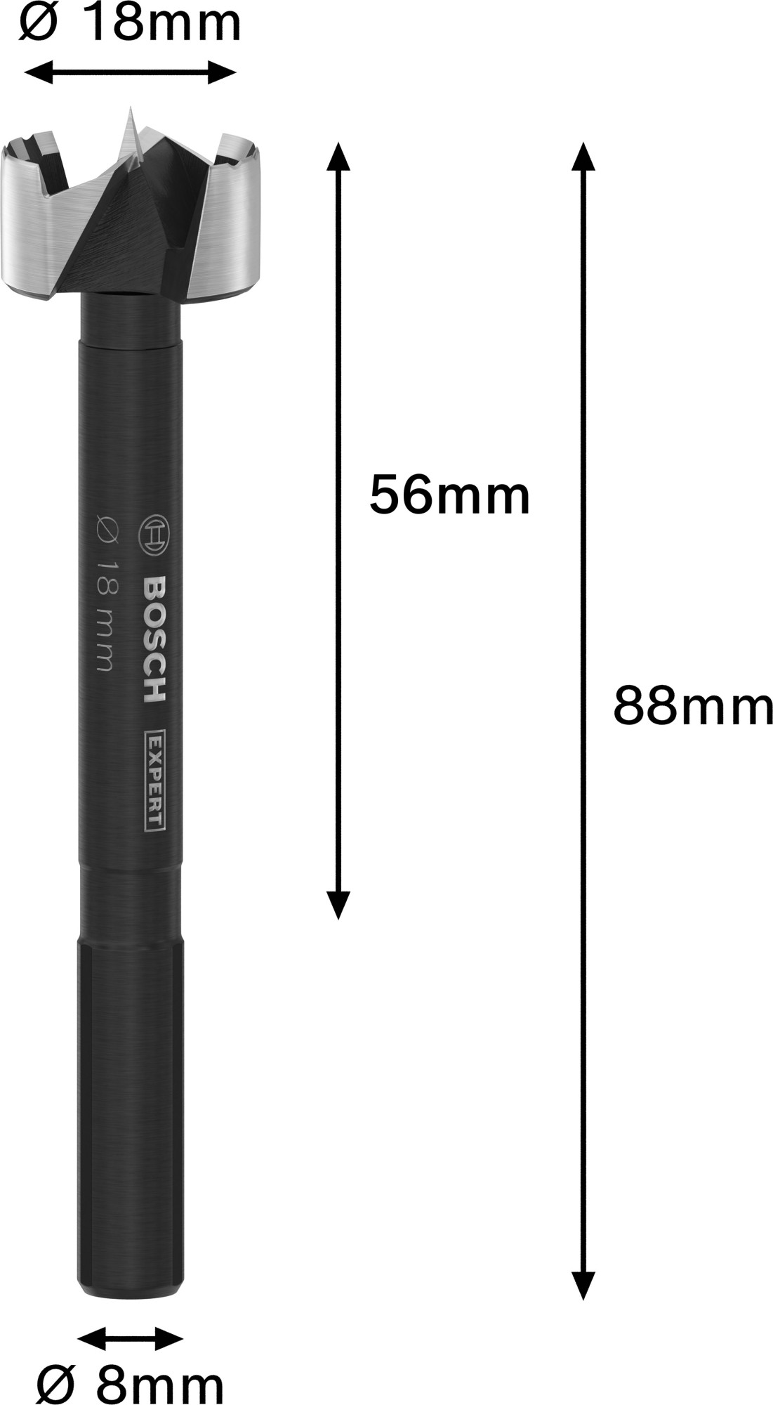 Broca Forstner EXPERT Wood, 18 mm