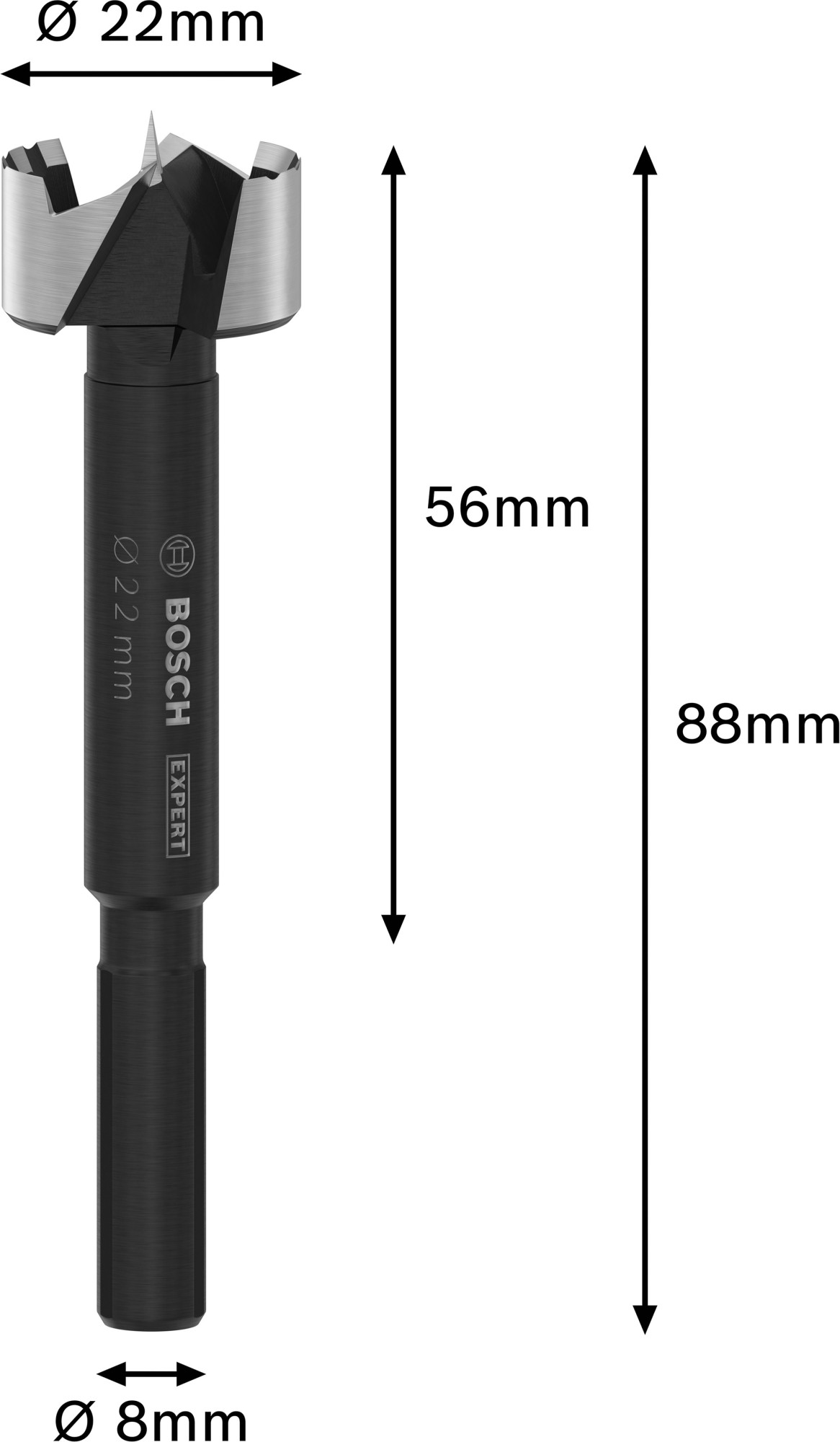 Broca Forstner EXPERT Wood, 22 mm
