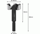 Broca Forstner EXPERT Wood, 45 mm