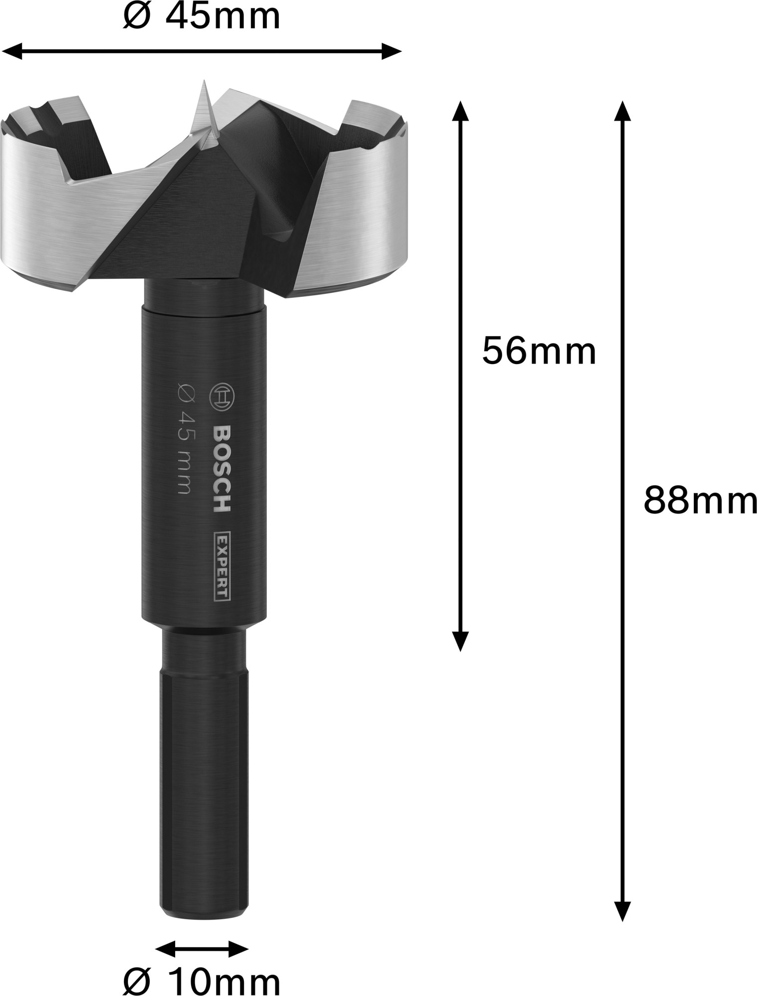 Broca Forstner EXPERT Wood, 45 mm