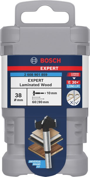 Broca de corte para bisagras EXPERT para madera laminada, 38 x 60 x 90 mm