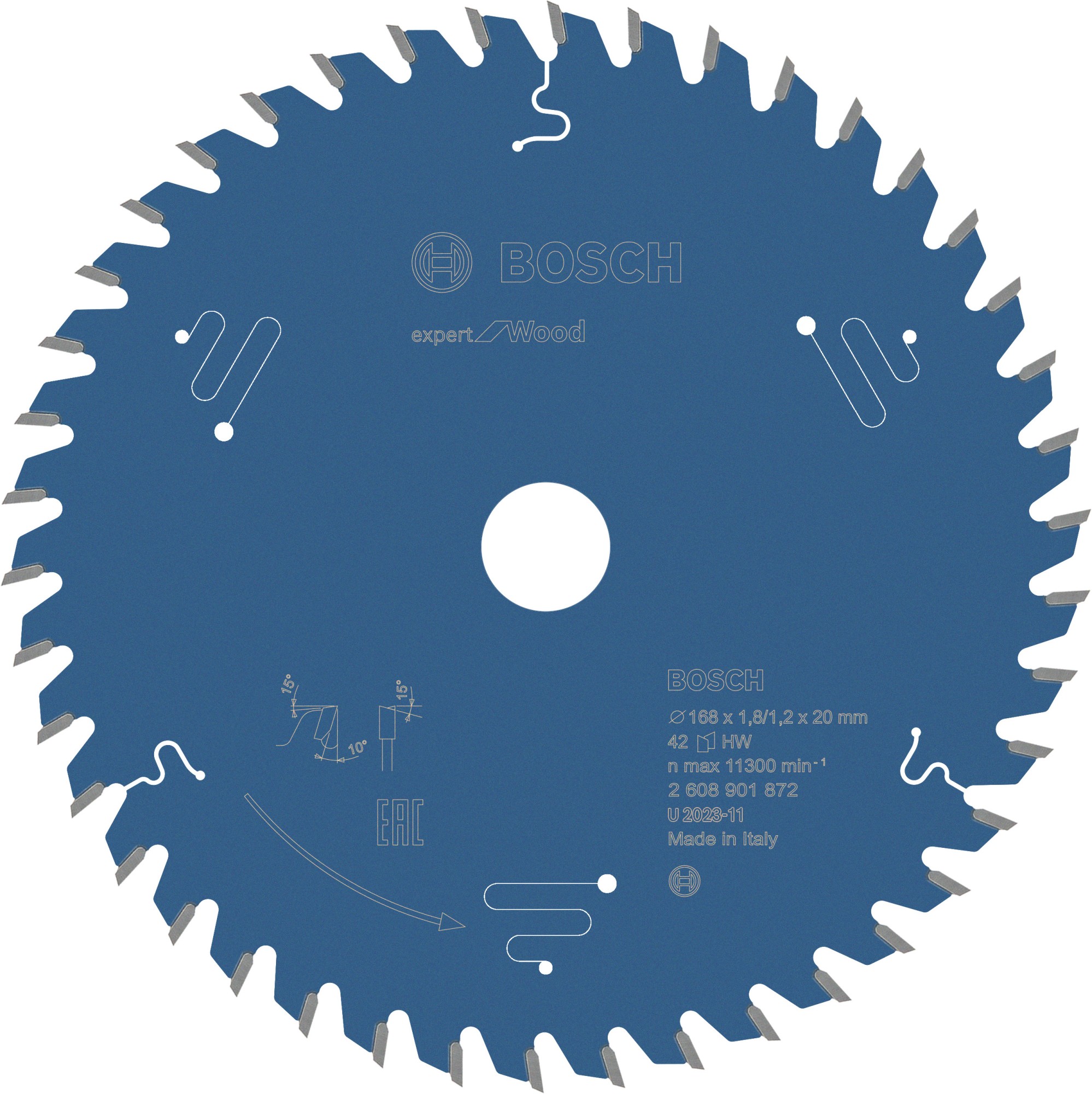 Hoja de sierra circular EXPERT Wood, 168 x 1,8/1,2 x 20 mm, T42