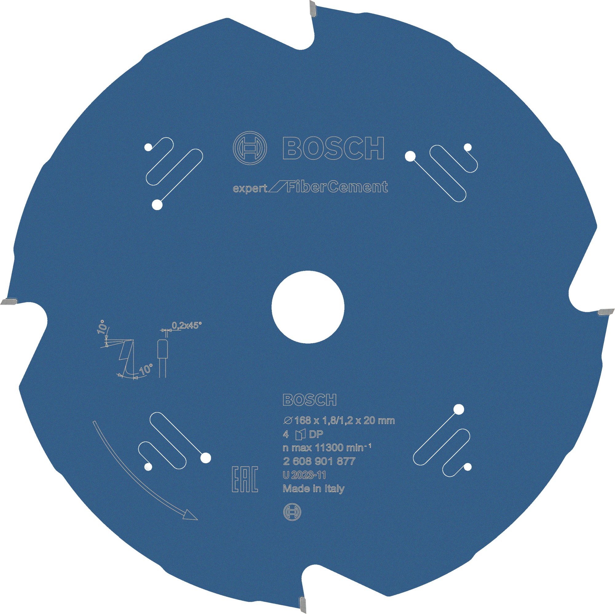 Hoja de sierra circular EXPERT Fibre Cement, 168 x 1,8/1,2 x 20 mm, T4