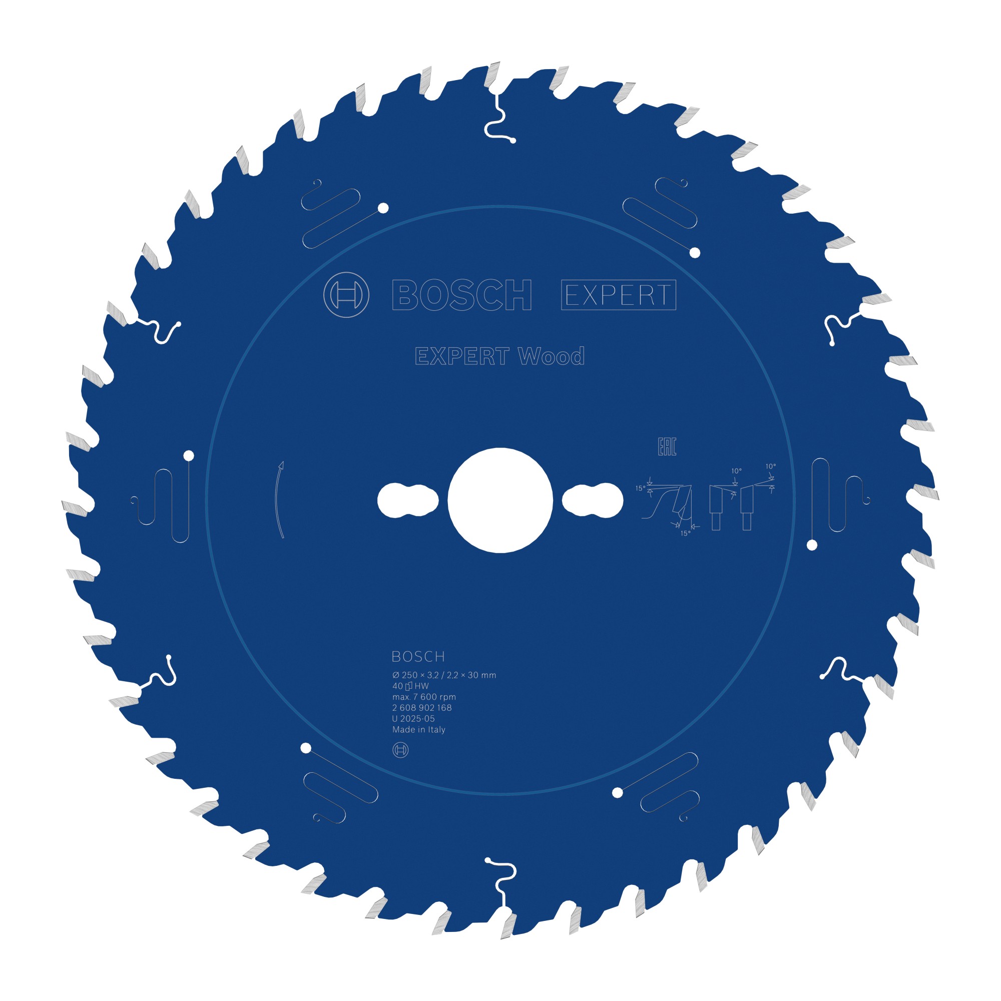 Hoja de sierra circular EXPERT Wood, 250 x 3,2/2,2 x 30 mm, T40