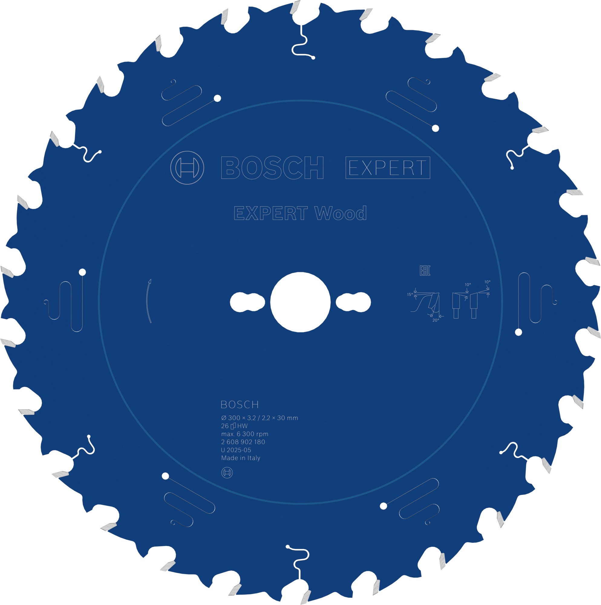 Hoja de sierra circular EXPERT Wood, 300 x 3,2/2,2 x 30 mm, T26