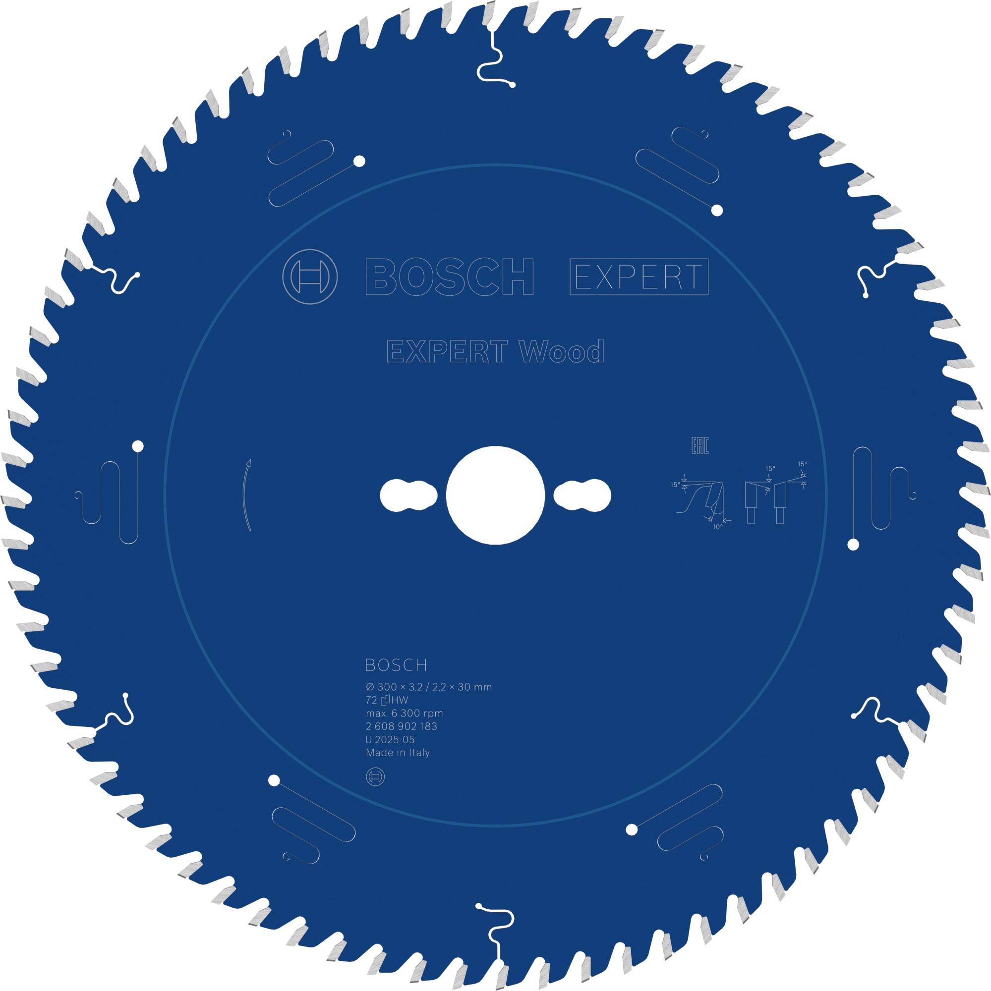 Hoja de sierra circular EXPERT Wood, 300 x 3,2/2,2 x 30 mm, T72