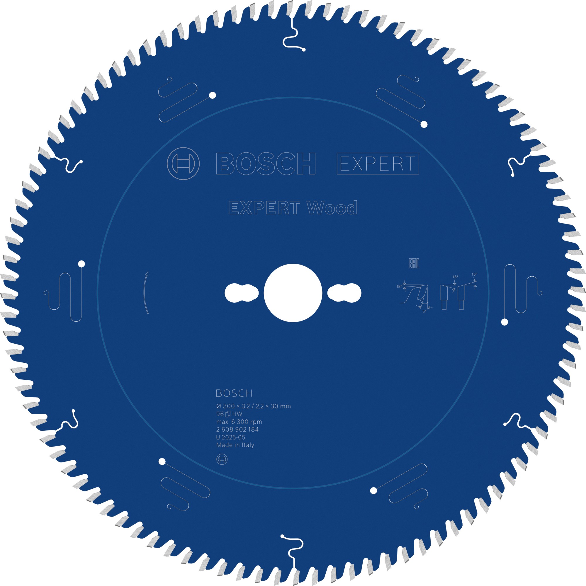 Hoja de sierra circular EXPERT Wood, 300 x 3,2/2,2 x 30 mm, T96
