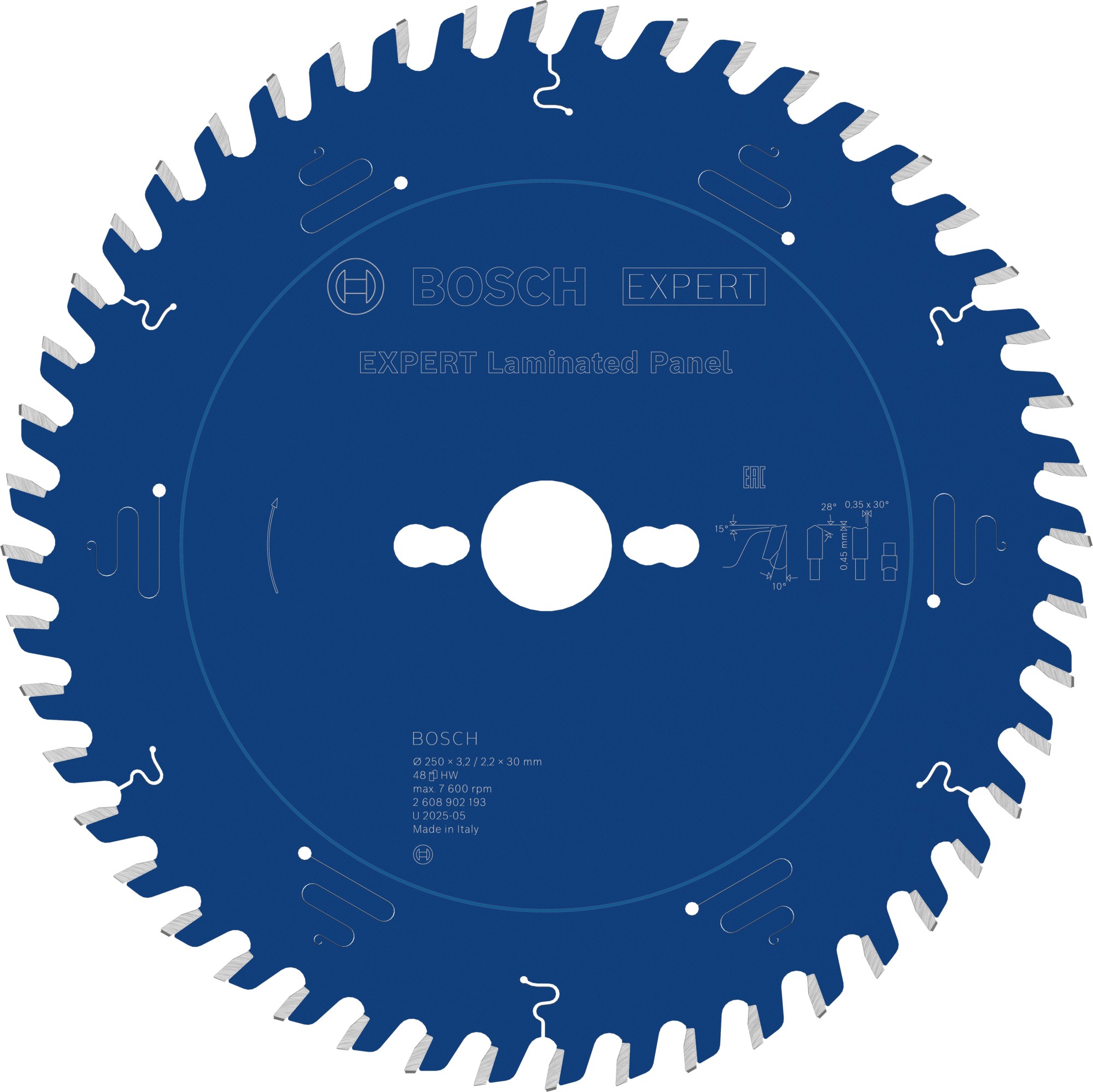 Hoja de sierra circular EXPERT Laminated Panel Corded para sierra circular de banco