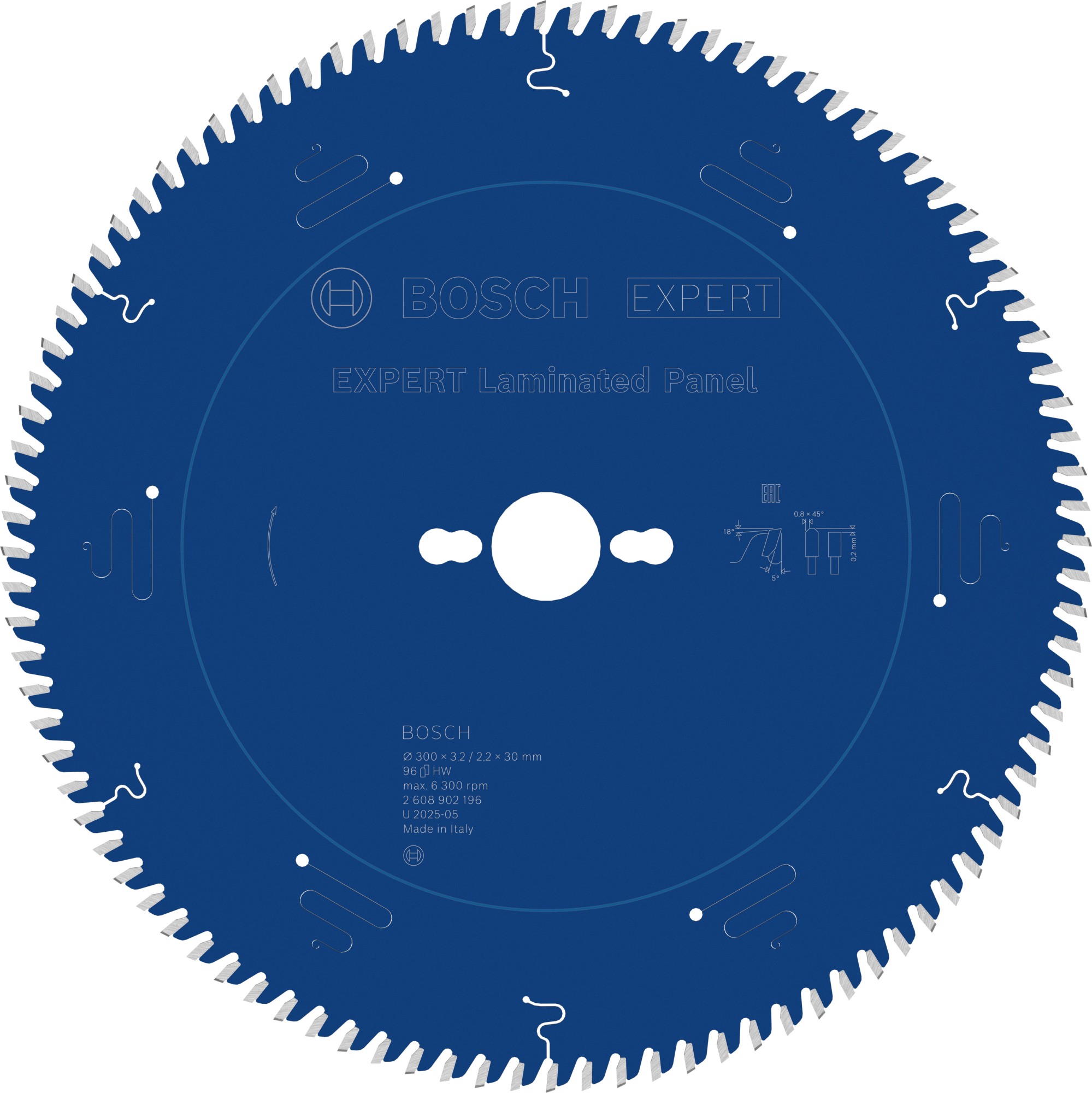 Hoja de sierra circular EXPERT Laminated Panel, 300 x 3,2/2,2 x 30 mm, T96