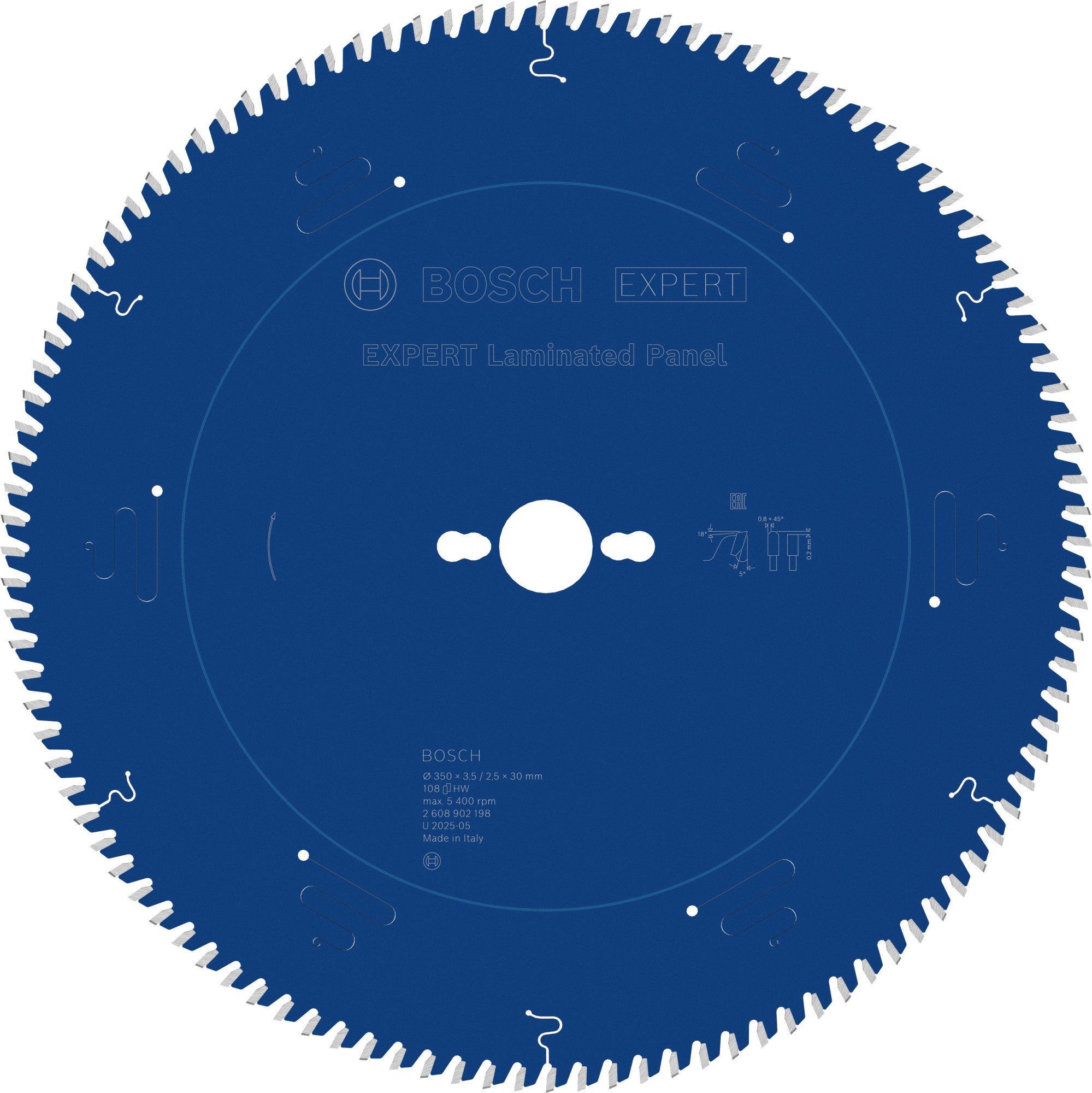 Hoja de sierra circular EXPERT Laminated Panel, 350 x 3,5/2,5 x 30 mm, T108