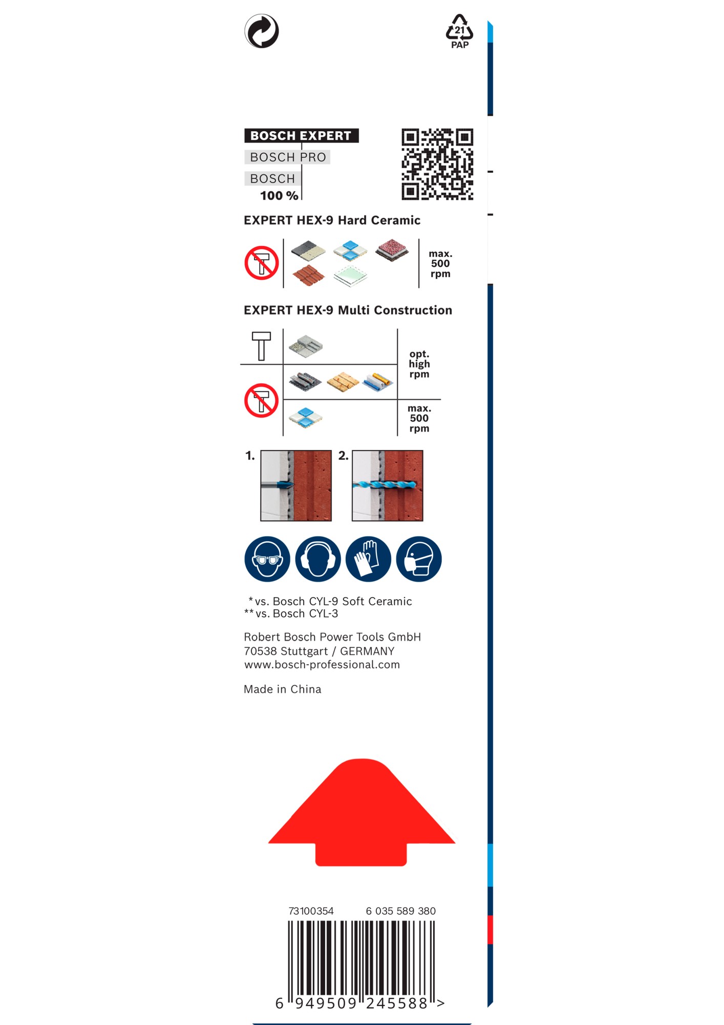 Set EXPERT HEX-9 Hard Ceramic y HEX-9 Multi Construction, 8 mm, 2 unidades