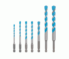 Set de brocas EXPERT HEX-9 Multi Construction, 4 x 45 x 90 mm; 5 x 50 x 100 mm; 6 x 60 x 100 mm; 6 x 60 x 100 mm; 8 x 50 x 100 mm; 10 x 90 x 150 mm; 12 x 90 x 1