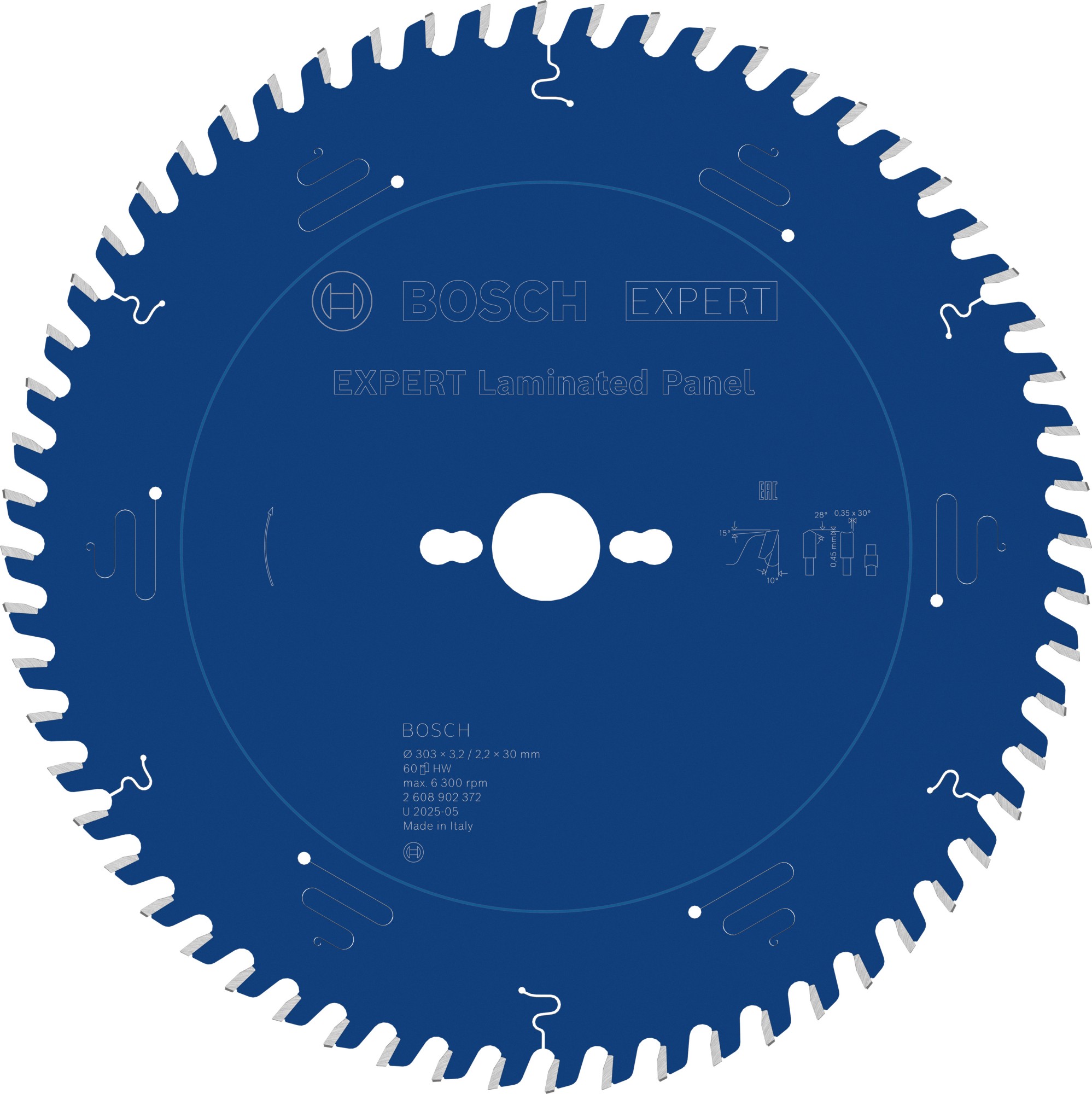 Hoja de sierra circular EXPERT Laminated Panel, 303 x 3,2/2,2 x 30 mm, T60
