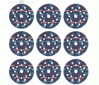 Set de discos de lija para láminas EXPERT O780, 125 mm, G80 (3 uds.); G120(3 uds.); G180 (3 uds.), 9 unidades