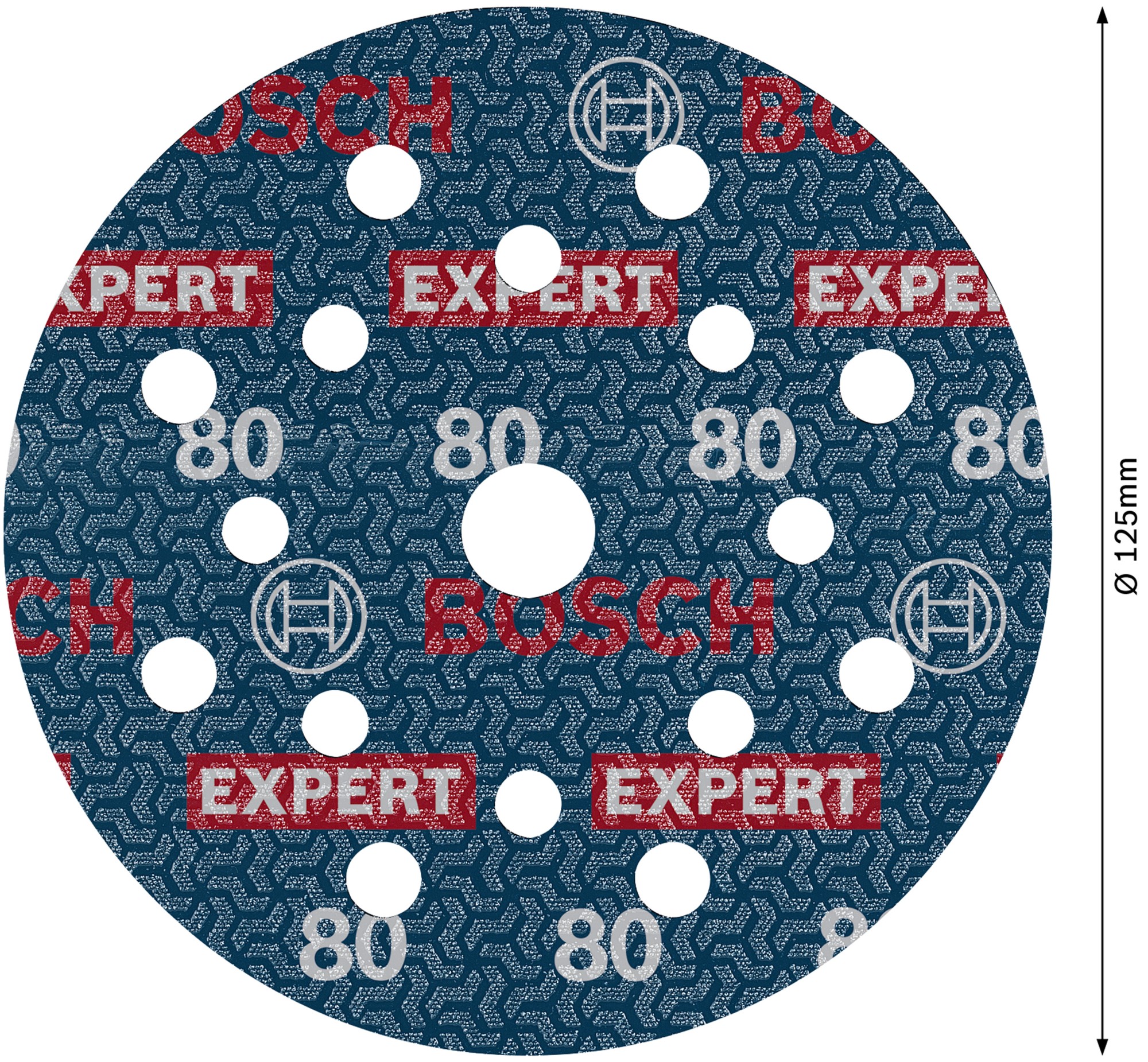Disco de lija para láminas EXPERT O780, 125 mm, G80