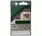 Set de 13 pzas. de brocas para metal HSS-G, DIN 3381,5; 2,0; 2,5; 3,0; 3,2; 3,5; 4,0; 4,5; 4,8; 5,0; 5,5; 6,0; 6,5 mm