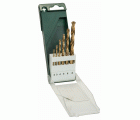 Set de 6 piezas de brocas para metal HSS-TiN, DIN 338