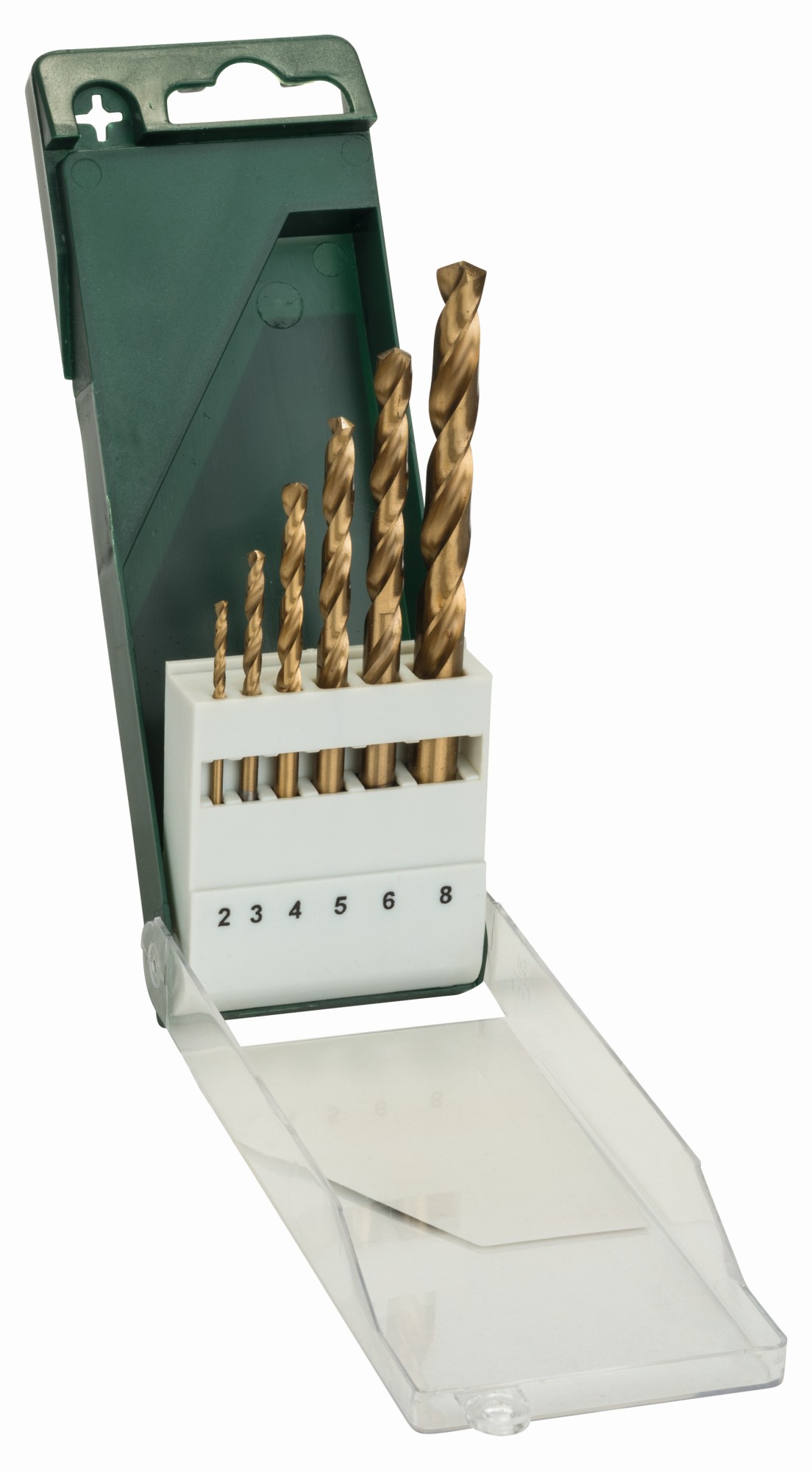 Set de 6 piezas de brocas para metal HSS-TiN, DIN 338