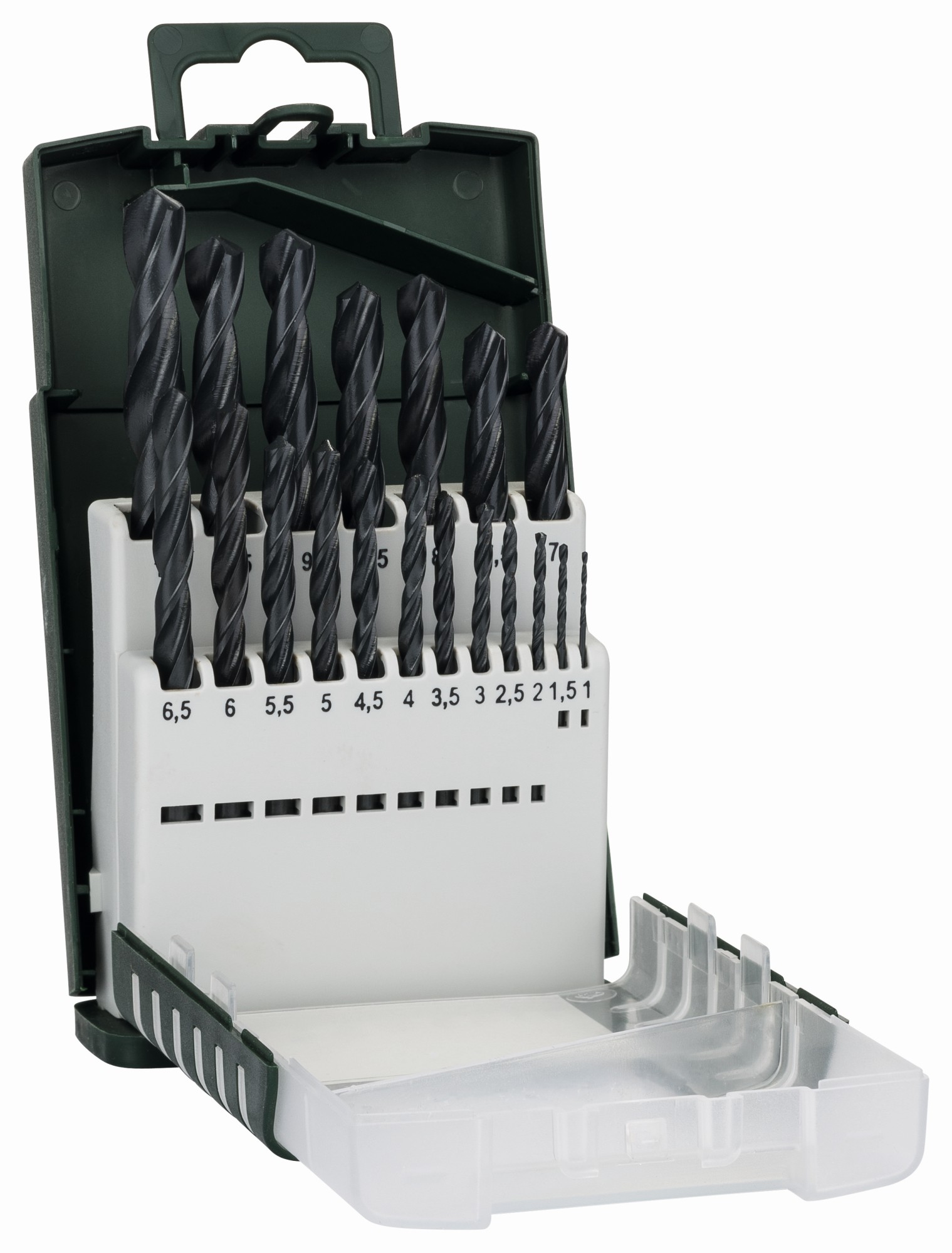Set de 19 brocas para metal HSS-R, DIN 338