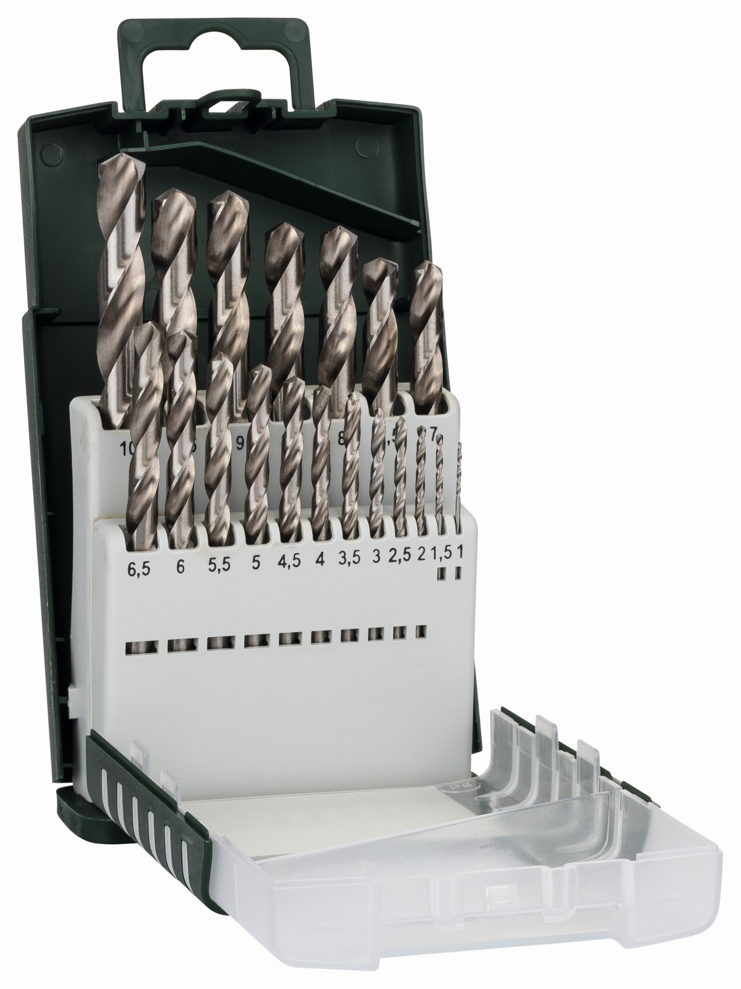 Set de 19 brocas para metal HSS-G, DIN 338