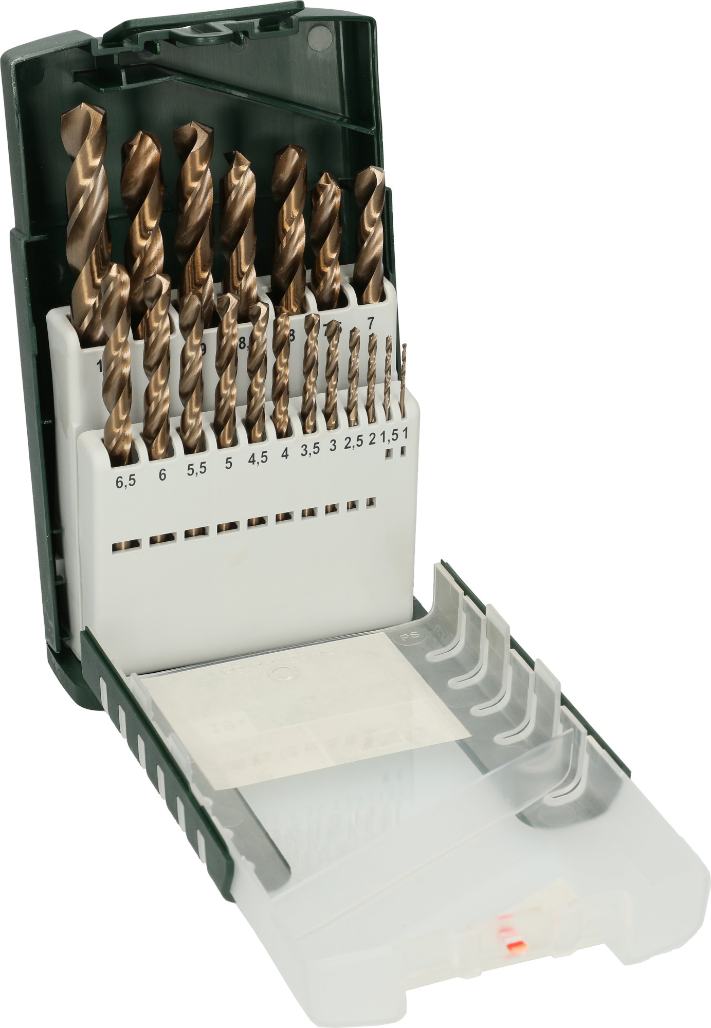 Set de 19 brocas para metal HSS-Co, DIN 338