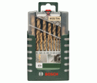 Set de brocas de 19 piezas para metal HSS-TiN, DIN 3381,0; 1,5; 2,0; 2,5; 3,0; 3,5; 4,0; 4,5; 5,0; 5,5; 6,0; 6,5; 7,0; 7,5; 8,0; 8,5; 9,0; 9,5; 10,0 mm