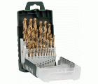 Set de 25 brocas para metal HSS-TiN, DIN 338