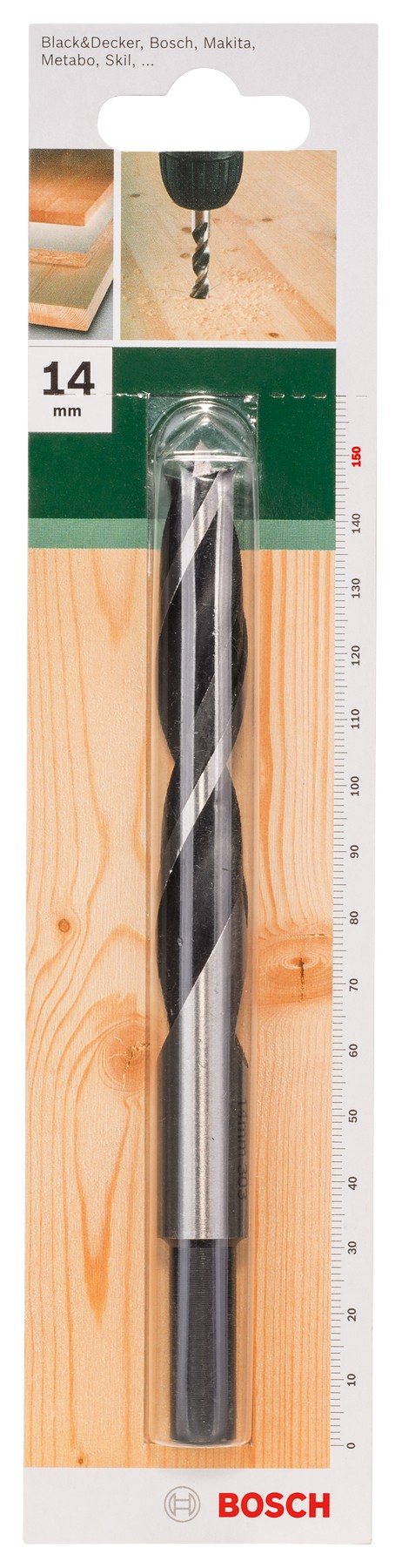 Brocas helicoidales para maderaD = 14,0 mm; L = 150 mm