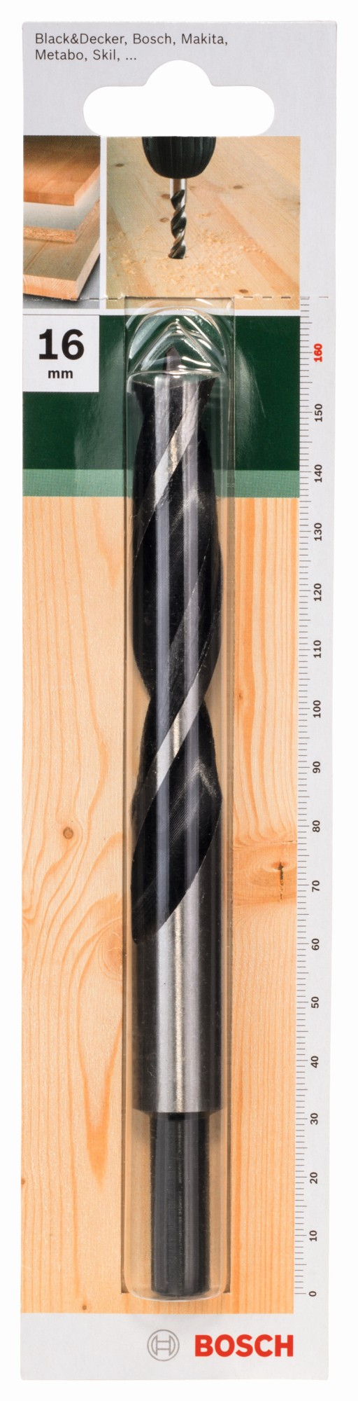 Brocas helicoidales para maderaD = 16,0 mm; L = 160 mm