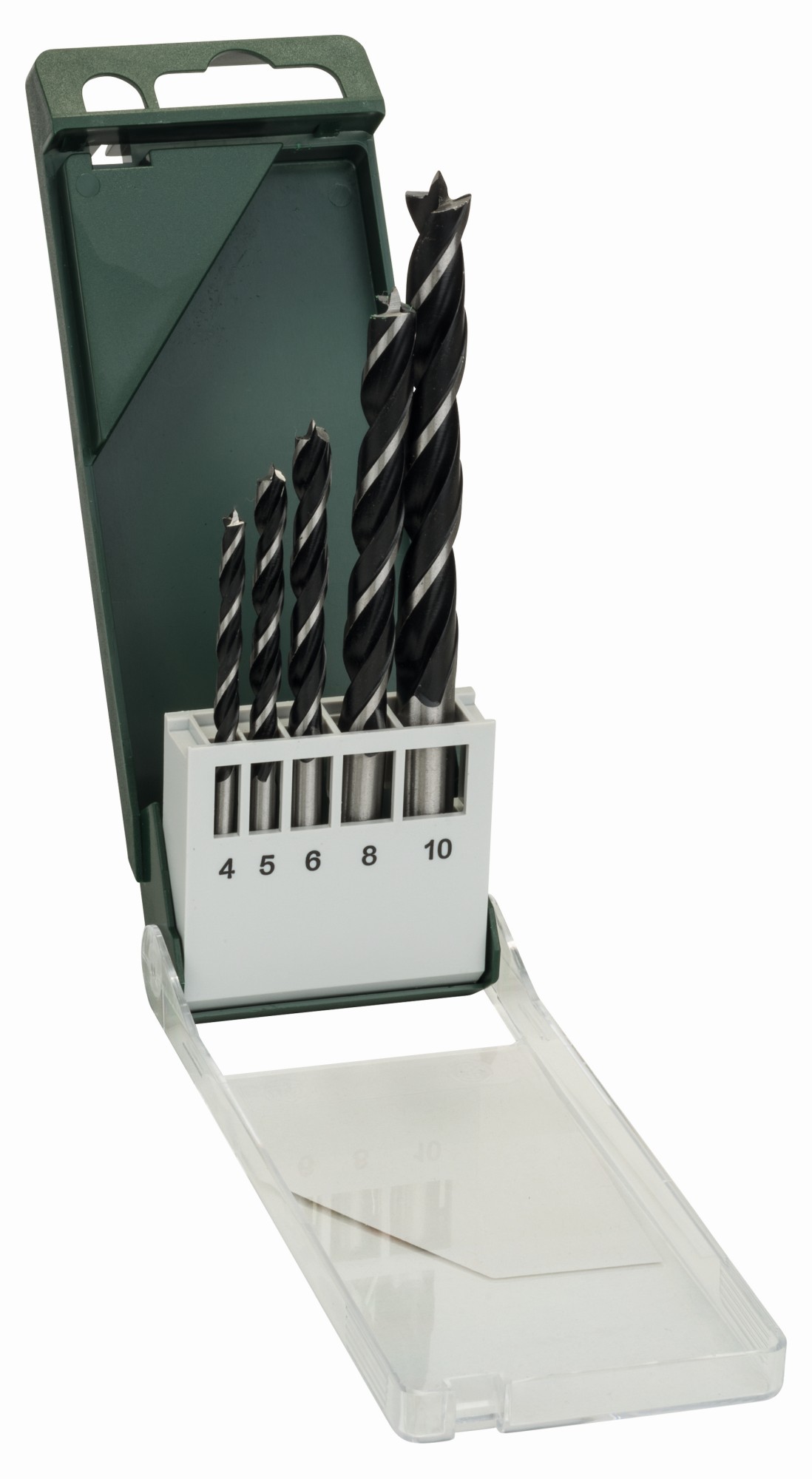 Set de 5 brocas helicoidales para madera