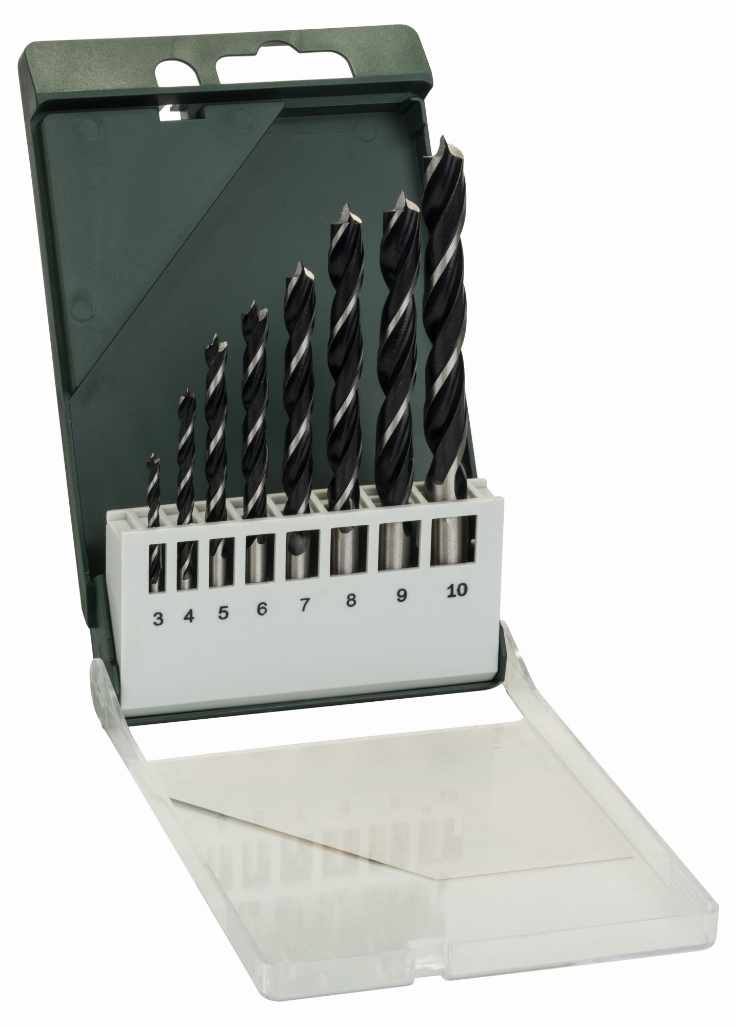 Set de 8 brocas helicoidales para madera