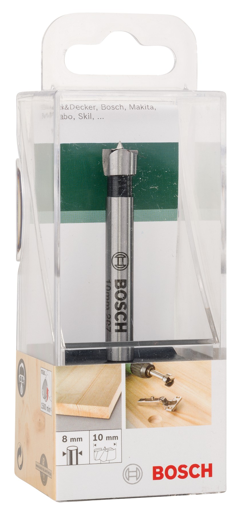 Broca Forstner, DIN 7483 G. D = 10,0 mm; L = 90 mm