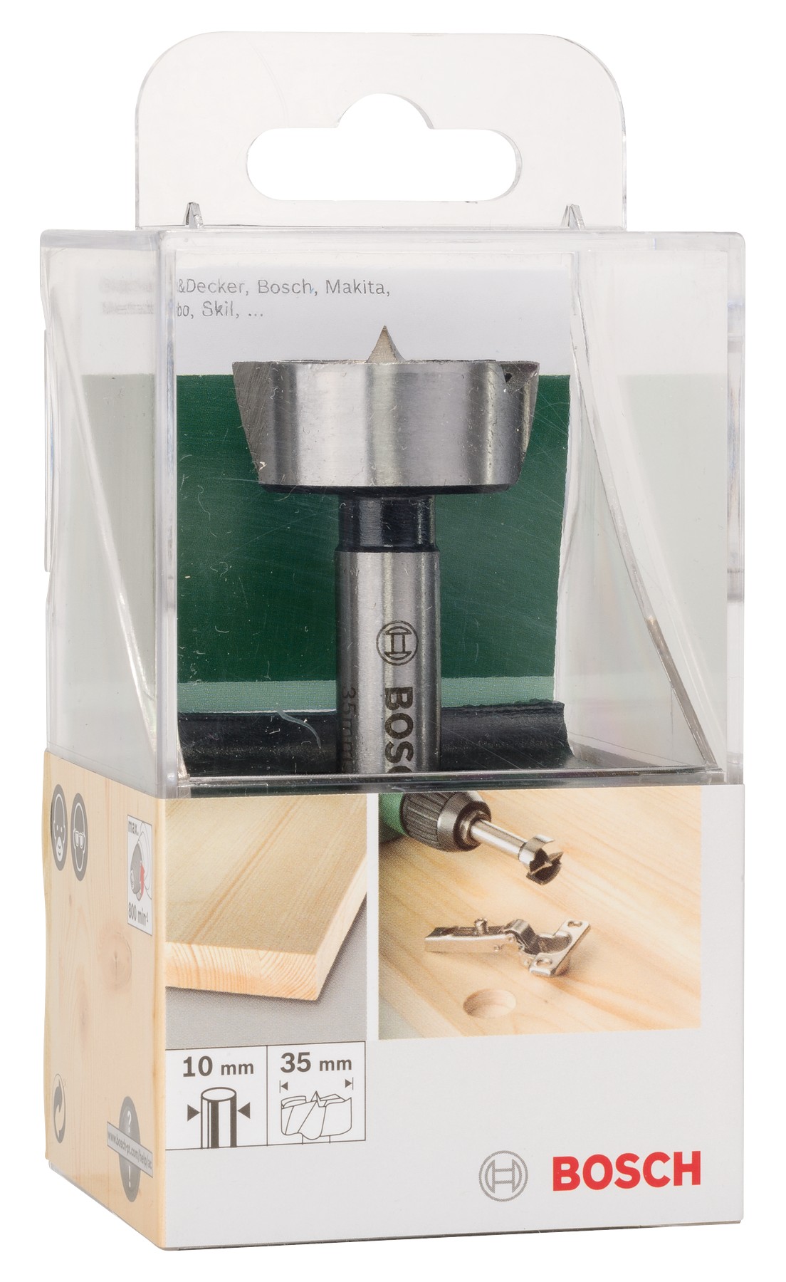 Broca fresadora para madera, DIN 7483 GD = 35,0 mm; L = 90 mm