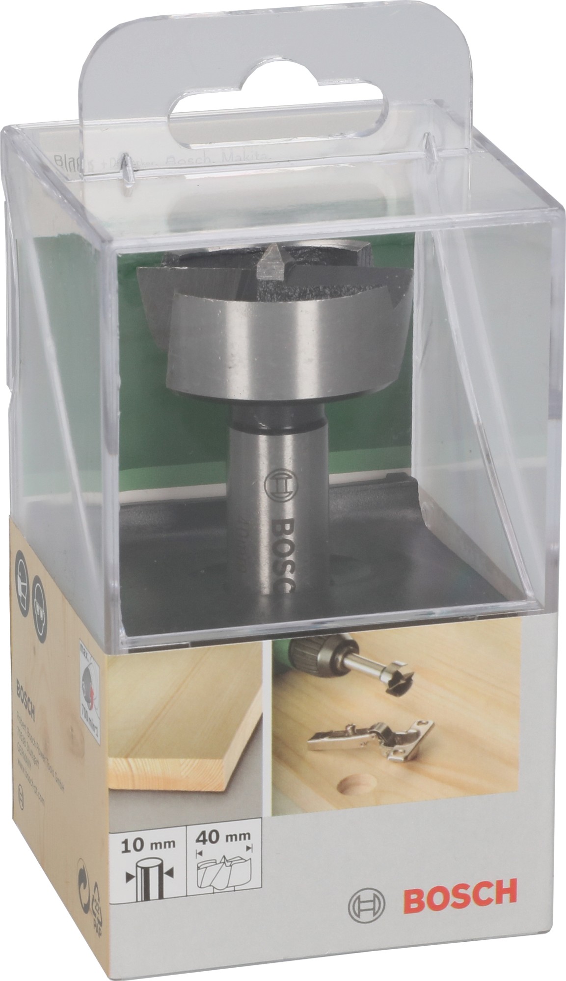 Broca fresadora para madera, DIN 7483 GD = 40,0 mm; L = 90 mm