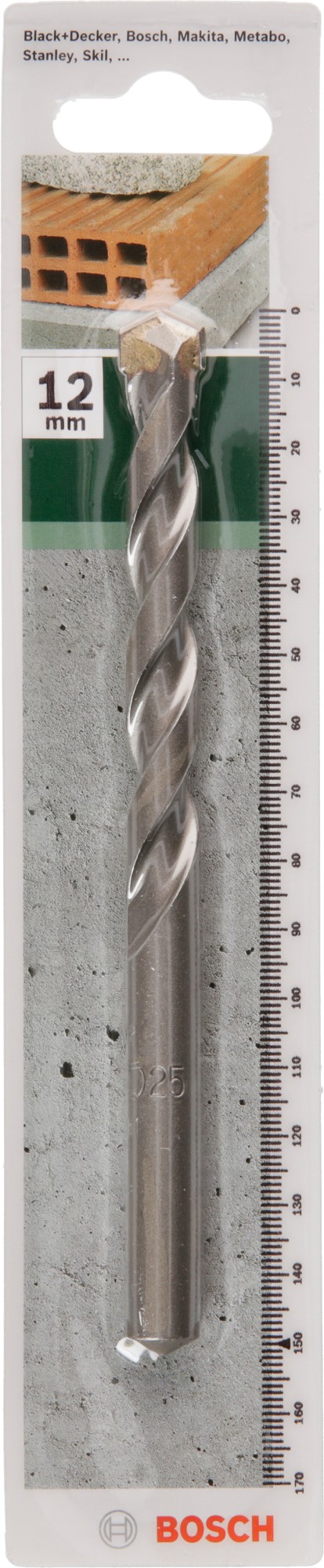 Broca para hormigón según la norma ISO 5468D = 12,0 mm; L = 150 mm