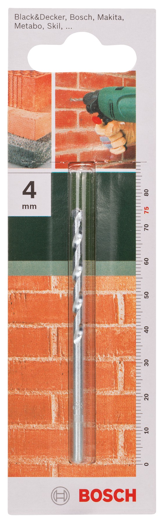 Brocas para piedraD = 4,0 mm; L = 75 mm