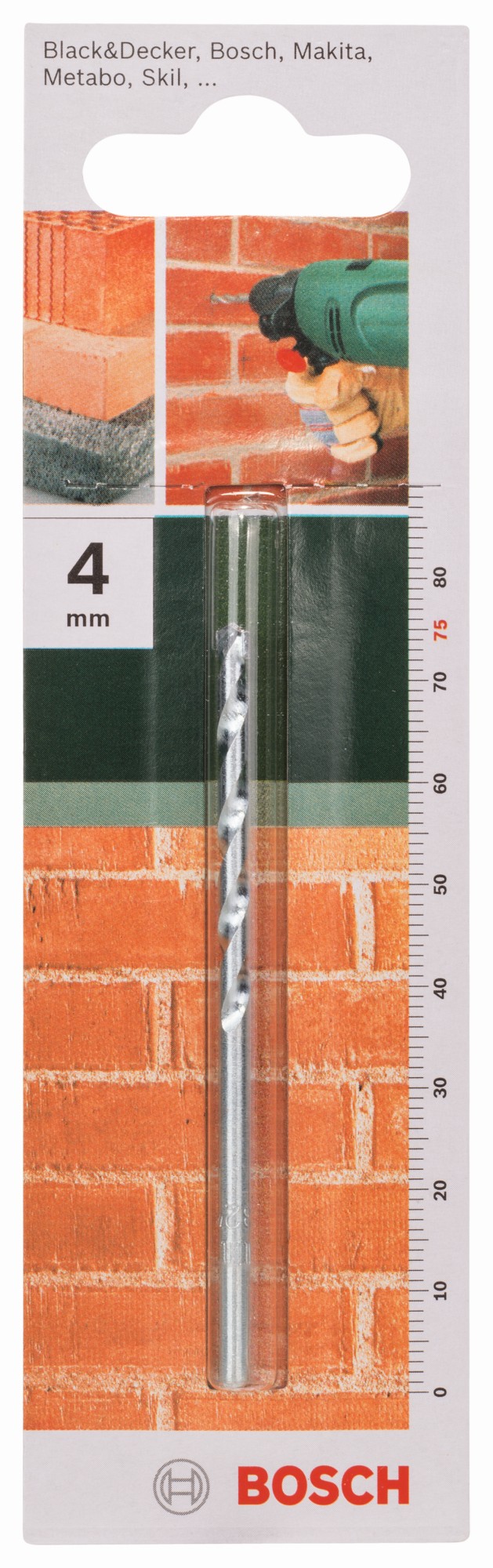 Brocas para piedraD = 4,0 mm; L = 75 mm